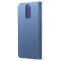 Luxury Mirror View Huawei Mate 10 Lite Flip-deksel - Blå