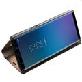 Luxury Mirror View Samsung Galaxy Note8 Flip-deksel - Gull