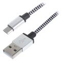 Premium USB 2.0 / MicroUSB Kabel - 3m - Hvit