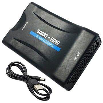 Scart / HDMI 1080p AV Adapter med USB-kabel