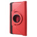 Huawei MediaPad T3 7.0 Strukturert Roterende Deksel - Rød