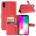 iPhone XR Lommebok-deksel med Magnetisk Lukning - Rød