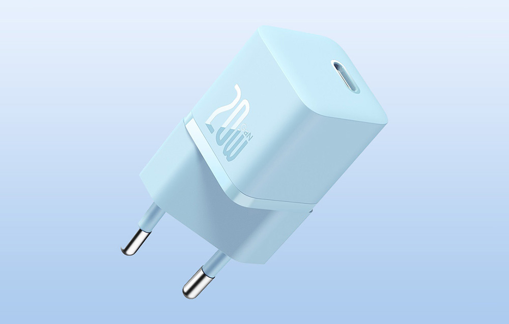 Baseus Mini GaN5 20W USB-C-vegglader - blå