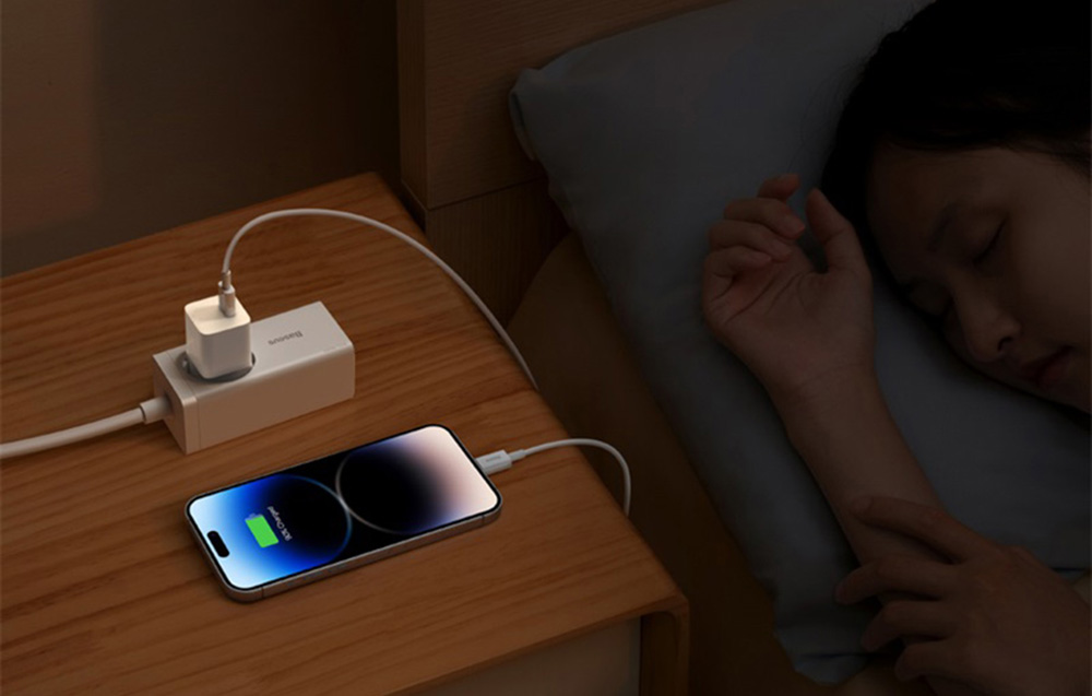 Baseus Mini GaN5 20W USB-C-vegglader - hvit