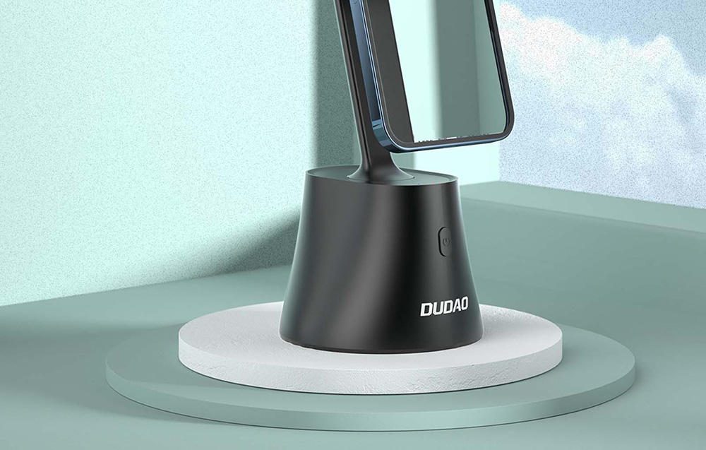 Dudao F15 Face Follower 360° roterende holder for smarttelefon - svart