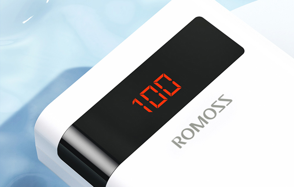 Romoss Sense6PS Pro 30W strømbank 20000mAh - USB-C, 2x USB-A - hvit