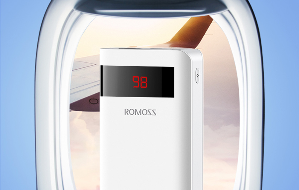 Romoss Sense6PS Pro 30W strømbank 20000mAh - USB-C, 2x USB-A - hvit