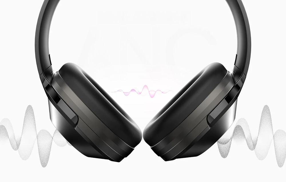 HiFuture FutureTour Pro trådløse hodetelefoner - ANC, Bluetooth 5.2 - svart