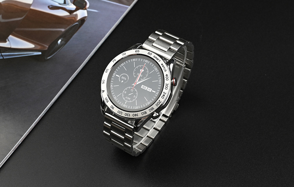 HiFuture FutureGo Pro Smartwatch - Rustfritt stål - Sølv