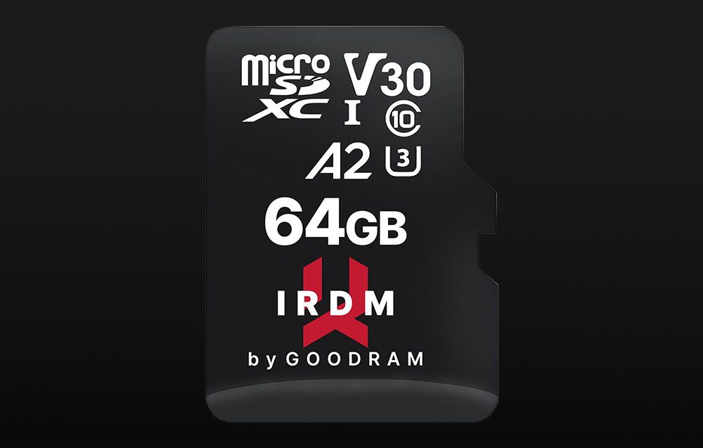 Goodram IRDM MicroSDXC-minnekort klasse 10 UHS-I/U3 - 64GB