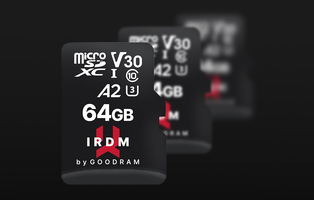 Goodram IRDM MicroSDXC-minnekort klasse 10 UHS-I/U3 - 64GB
