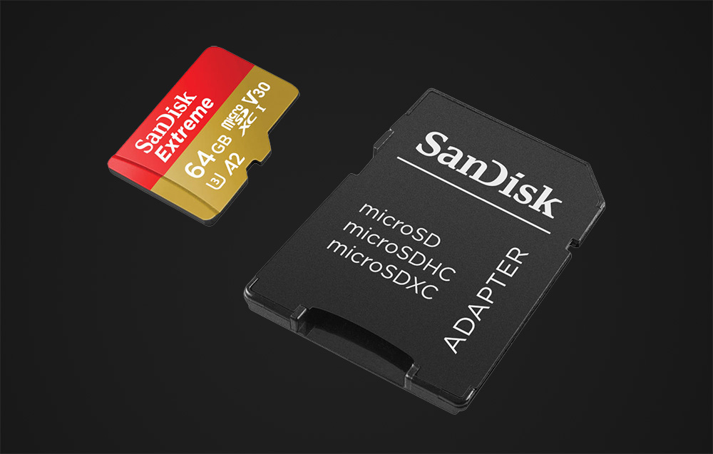 SanDisk Extreme microSDXC UHS-I U3 Minnekort SDSQXAH-064G-GN6AA - 64 GB