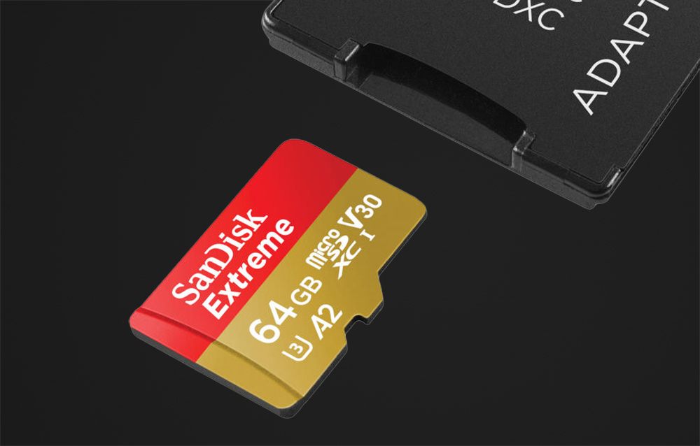 SanDisk Extreme microSDXC UHS-I U3 Minnekort SDSQXAH-064G-GN6AA - 64 GB
