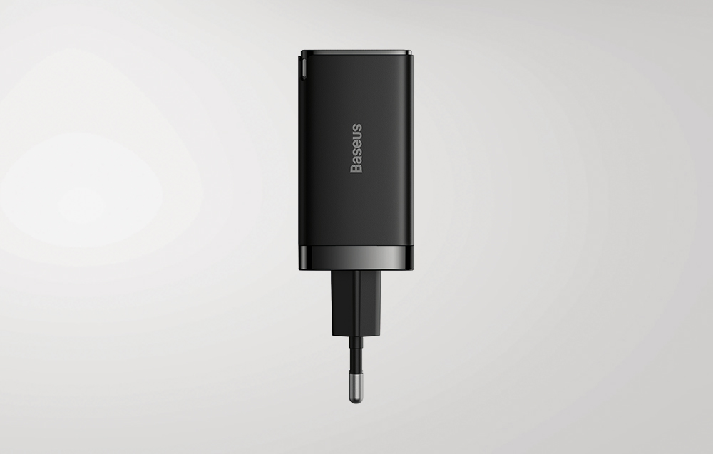 Baseus GaN5 Pro 65W vegglader - 2xUSB-C, USB-A - Svart