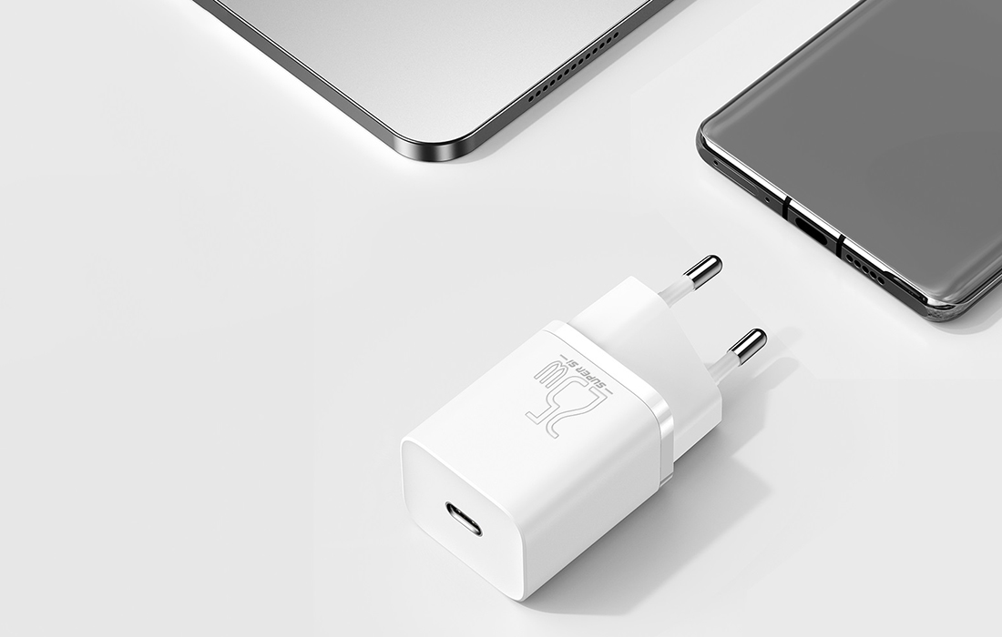 Baseus Super Si Quick USB-C-lader 25W - hvit