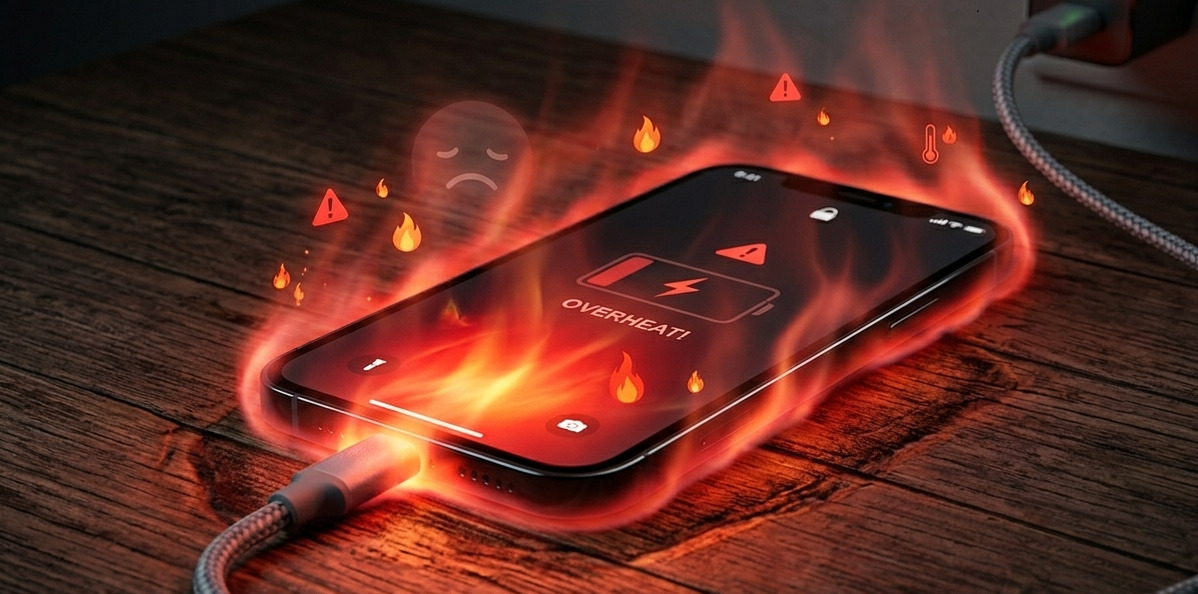 Telefon blir varm under lading