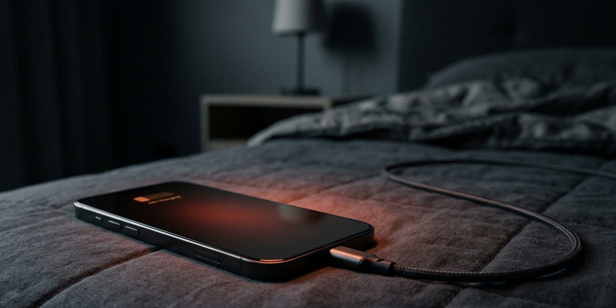 Telefon blir varm under lading i sengen